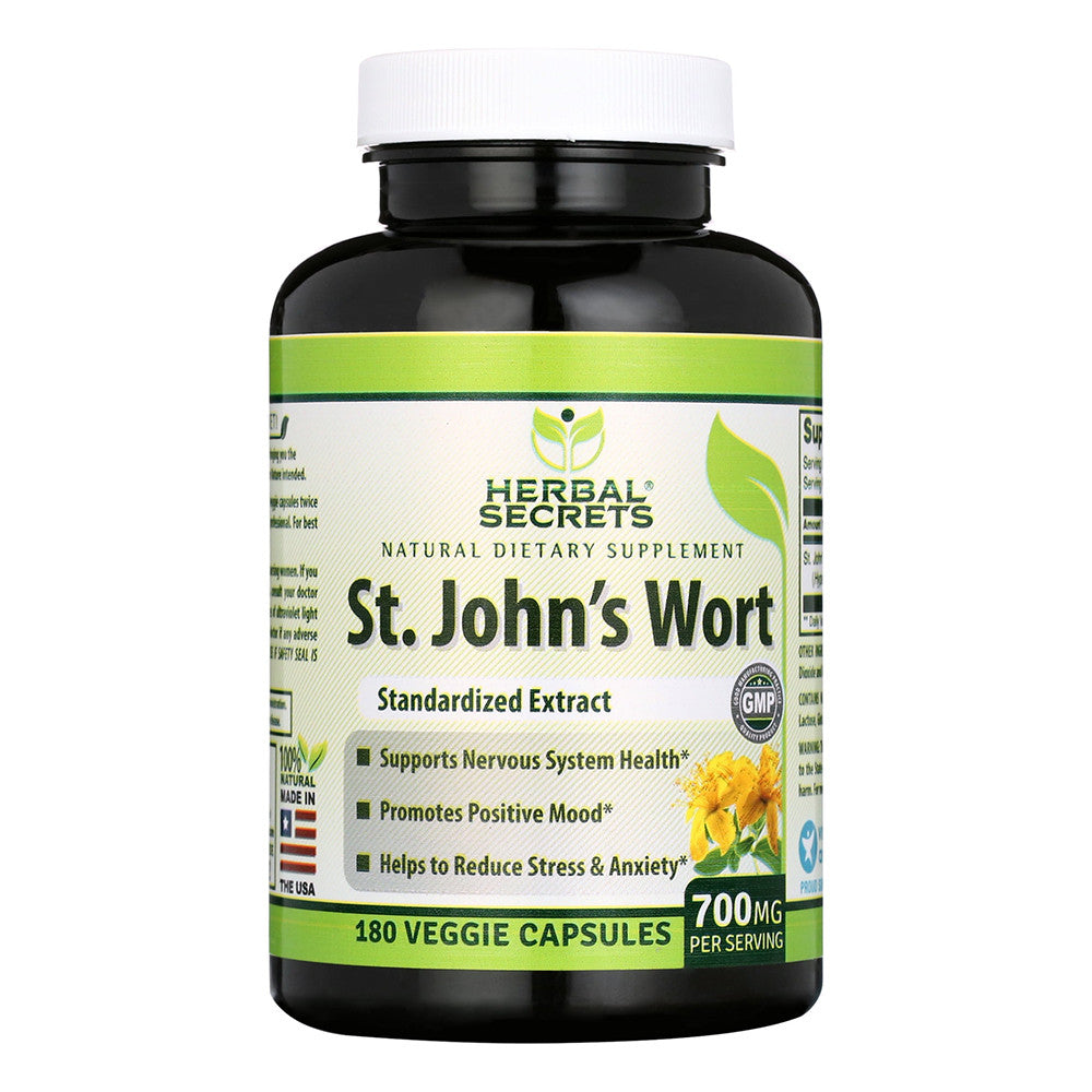 Amazing Nutrition Herbal Secrets St Johns Wort 700 Mg Capsules, 180 Ea